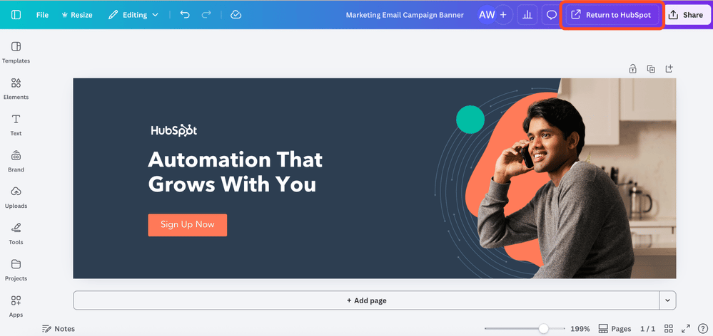 Access Canva’s Complete Design Experience with the Improved Canva App for HubSpot 2