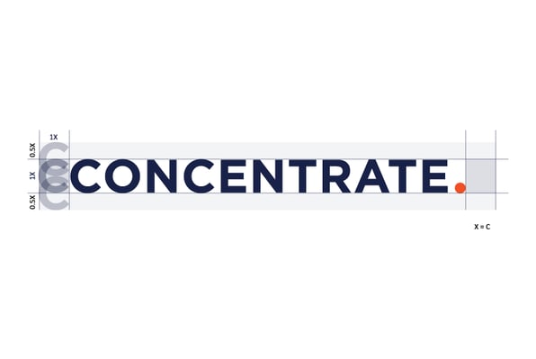 Concentrate Primary Logo Sizing
