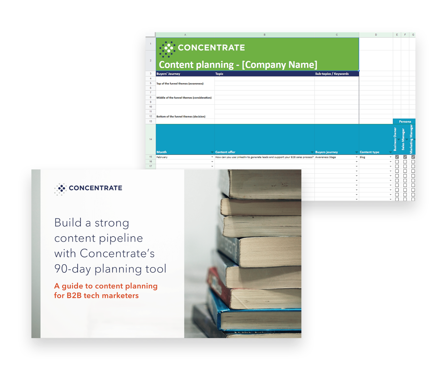 Content plan template + guide 2-3