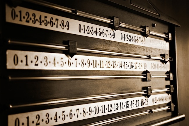 Vintage Snooker Scoring Board