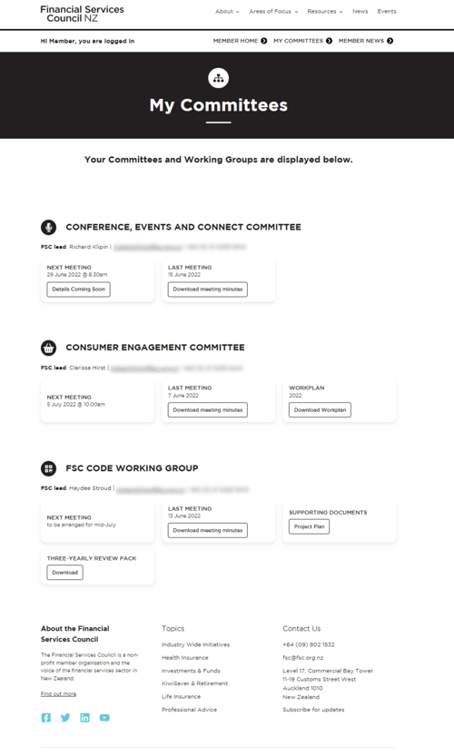 new committees page - Detail blurred