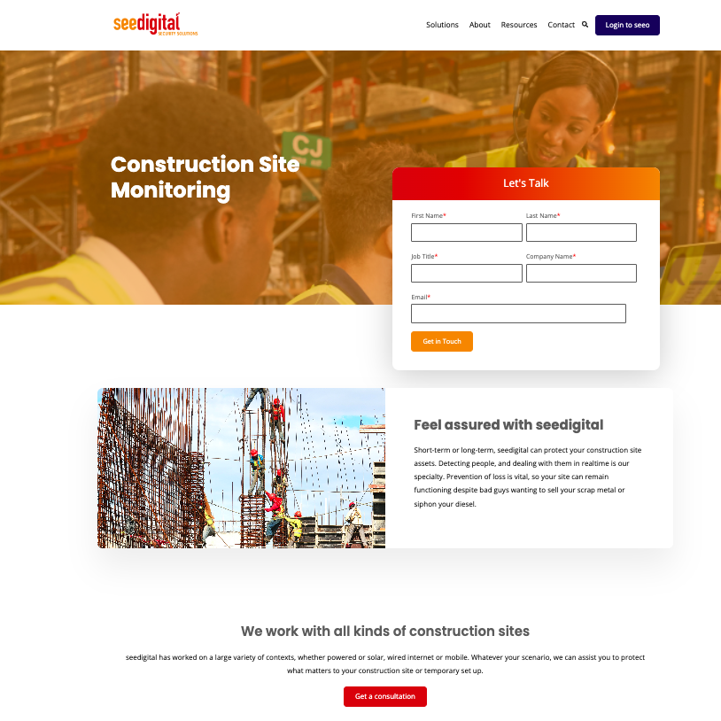 Construction site monitoring Construction site monitoring